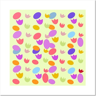 Colorful Easter Egg Pattern Posters and Art